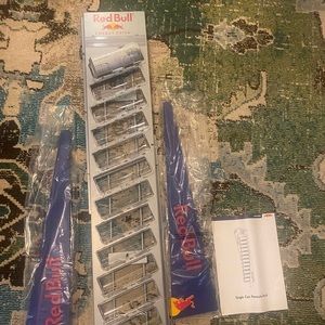 Red Bull Can Rack Shelf Rare made of metal and plastic